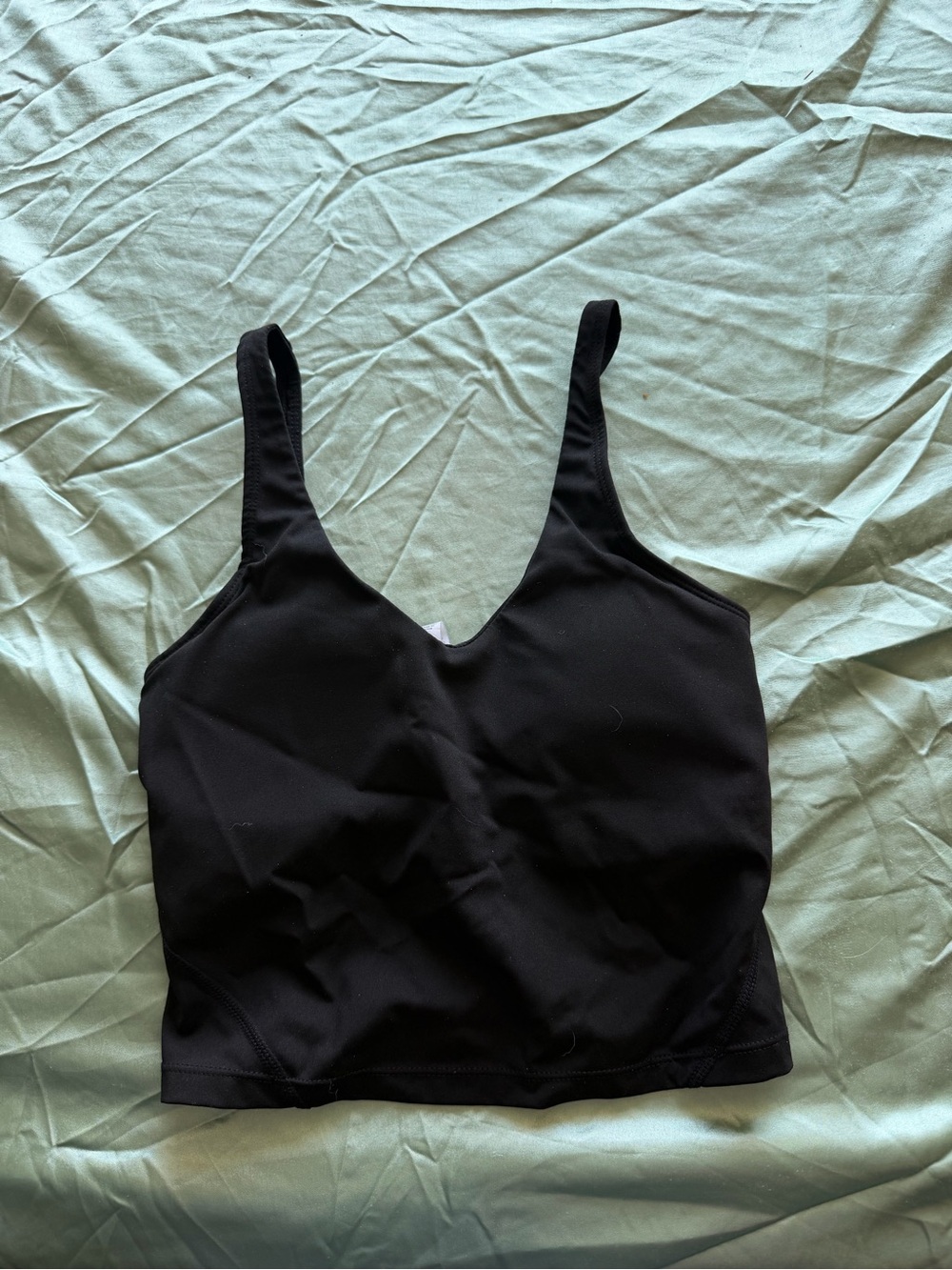 Black Cropped Tank Bra Top